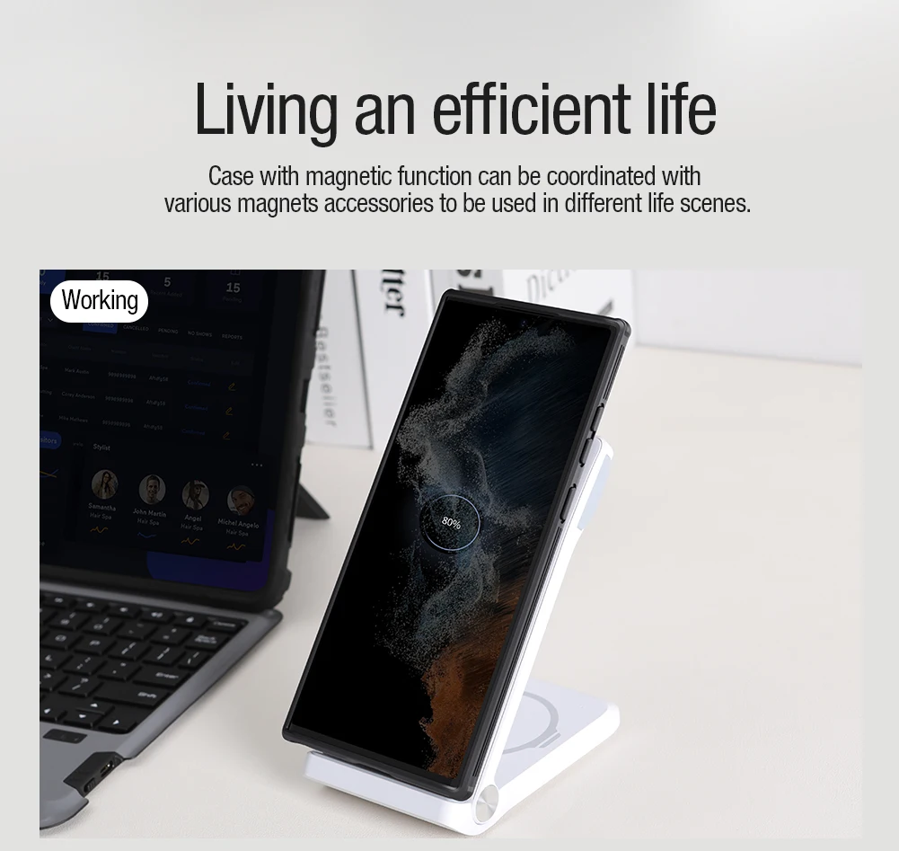 Nillkin for Samsung Galaxy S22 Ultra, CamShield Pro Magnetic Casewith Slide Camera Cover Protector PC+TPU Cover