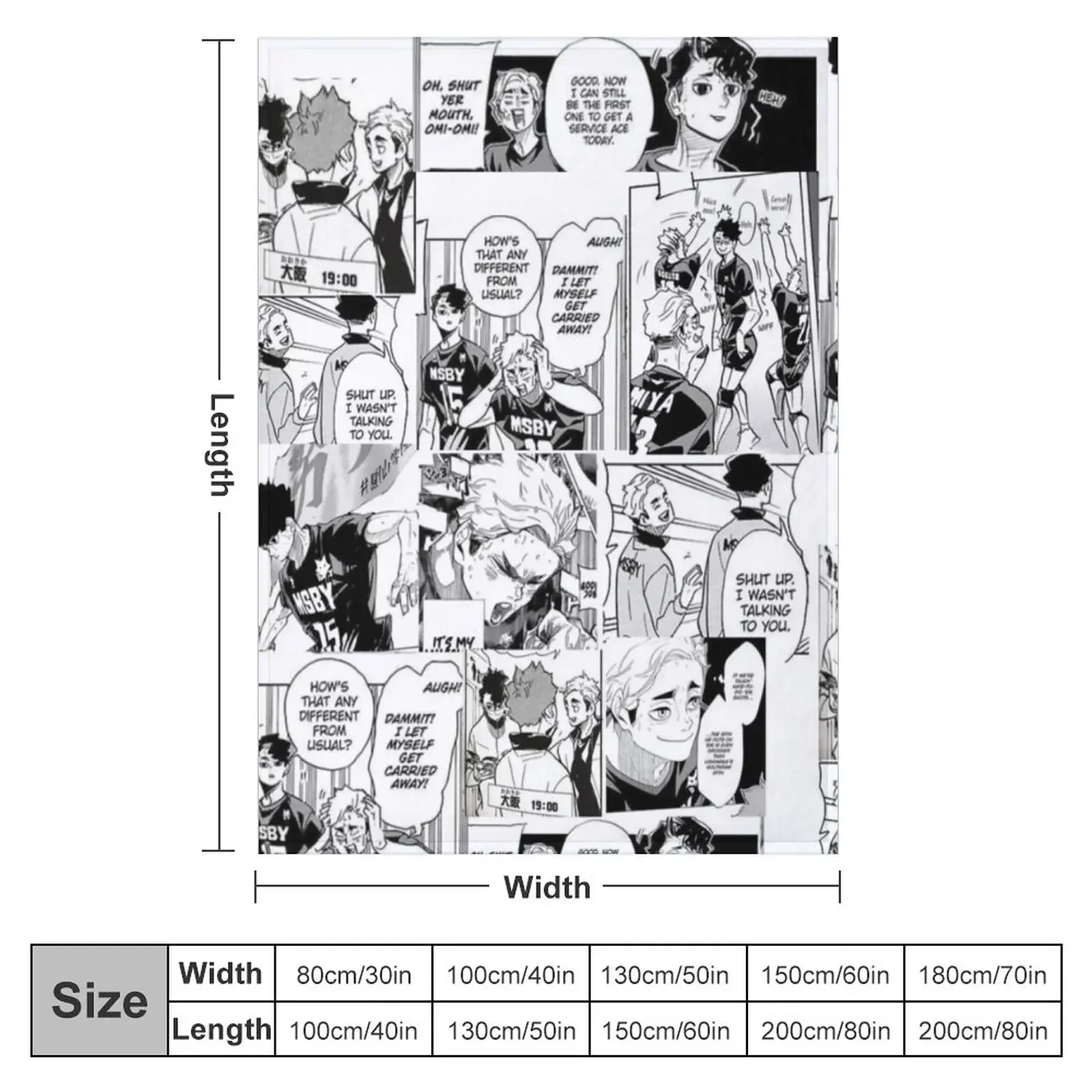 Sakuatsu (Atsumu and Sakusa) Timeskip Манга Панели Плед Зимние кровати Тяжелые роскошные