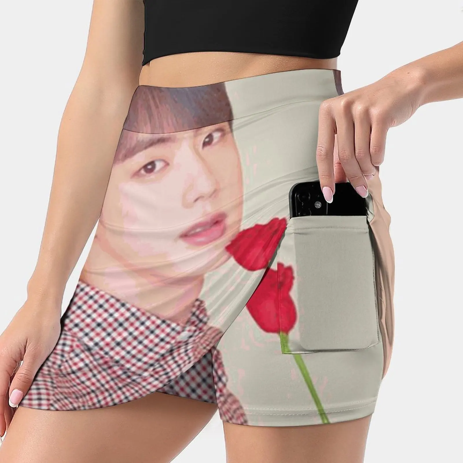 Женская Спортивная юбка Jin с карманами модная в Корейском стиле 4Xl юбки Kpop K-Pop