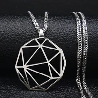 fashion geometric stainless steel choker necklace for women silver color necklace jewelry gargantilla n19158s08