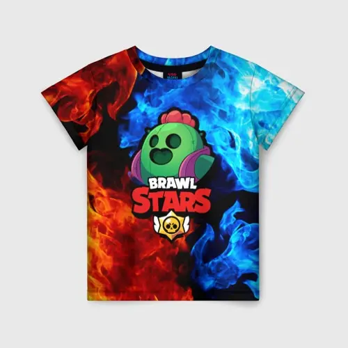 Детская футболка 3D Brawl Stars Spike