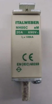 ITALWEBER NH00C AM 16A 20A 690V I1 = 100 кА Предохранитель двигателя EN (IEC) 60269-4 шт./лот