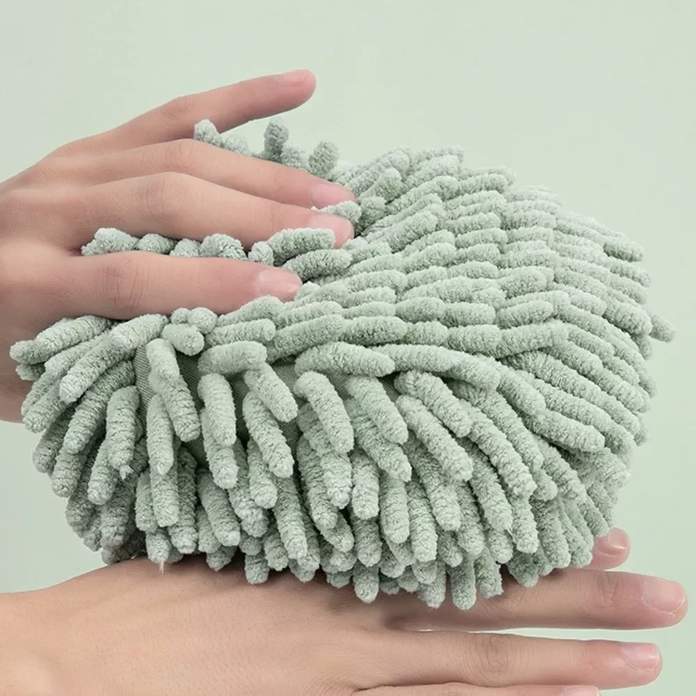 

Chenille Hand Towel Ball Microfiber Super Soft Quick-drying Wipe Cloth for Home Bathroom Kitchen Thickened Velvet Sponge Towels
