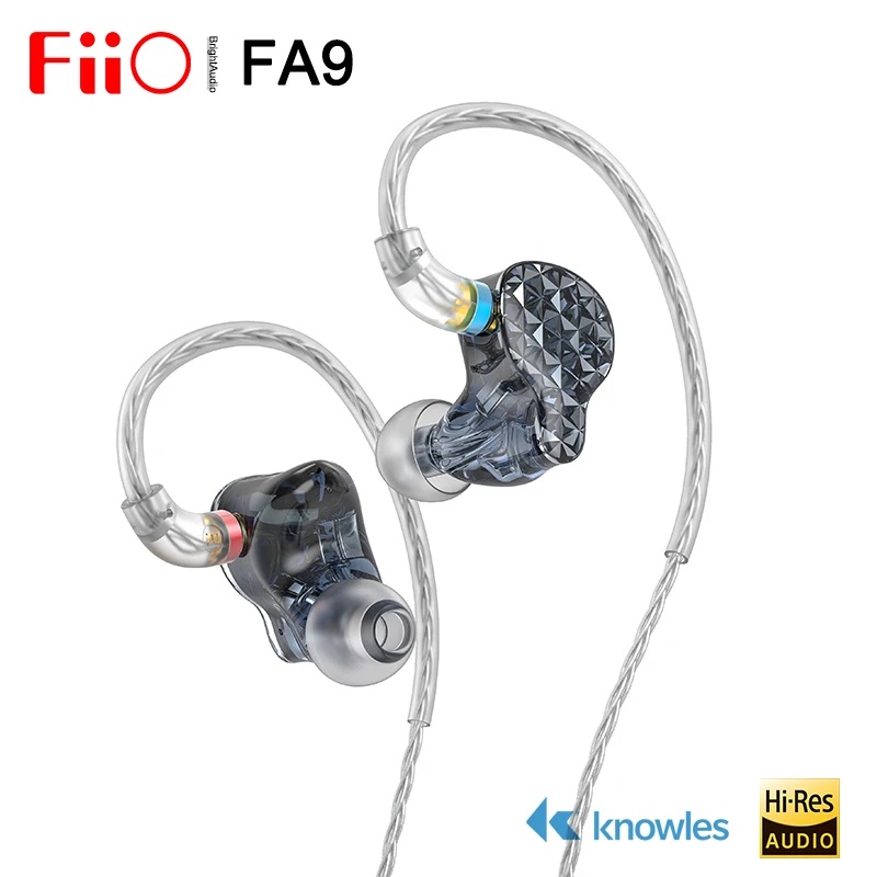 

Наушники-вкладыши FIIO FA9 Hi-res 6 Knowles, сбалансированные Арматурные, IEM, 80,6 мм, сверхдлинная звуковая трубка, 4-сторонний электронный кроссовер, MMCX