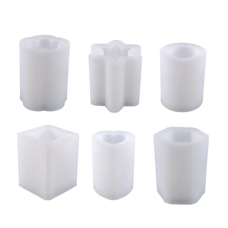 Pen Holder Storage Box Clay Silicone Molds Flowerpot Vase Concret Cement Resin Mold Aromatherapy Candle Cup Mould images - 6