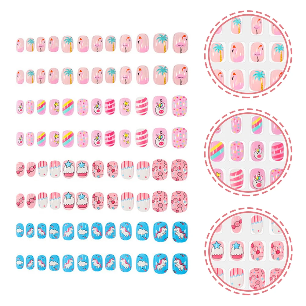 

4 набора, компактные самоклеящиеся насадки для ногтей