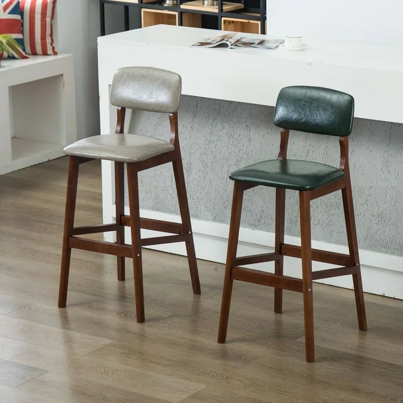 

Bar Stools For Kitchen Nordic Retro Bar Stools Cafe Casual Creative Bar Chair With Backrest Solid Wood American Home