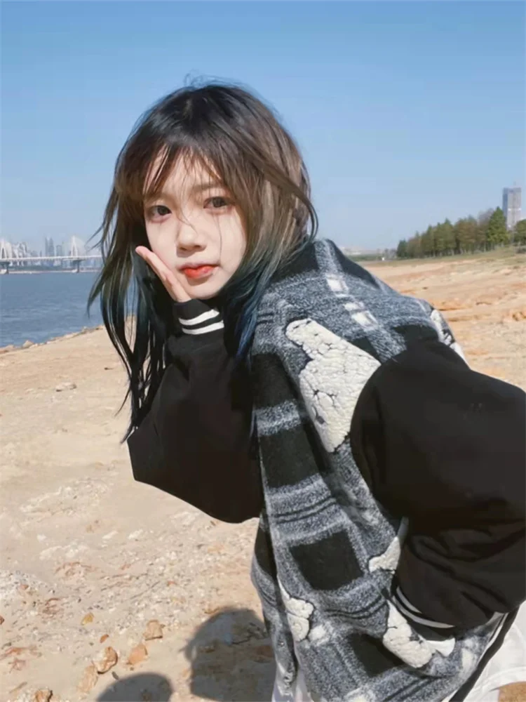 

Милая бейсбольная куртка для женщин, милая куртка-бомбер с подкладкой, черная, серая куртка для девушек