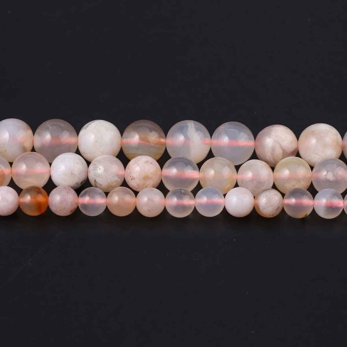 

Cherry Blossom Agate Natural Stone Beads 6/8/10mm Loose Spacer Beads for Jewelry Making Supplies DIY Women Men Necklace Bracelet