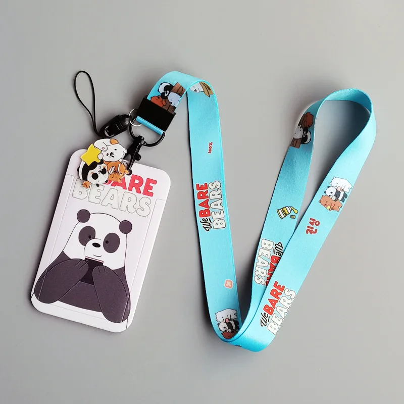 panda cute neck strap lanyard for keys keychain badge holder id credit card pass hang rope lariat mobile phone charm accessories free global shipping