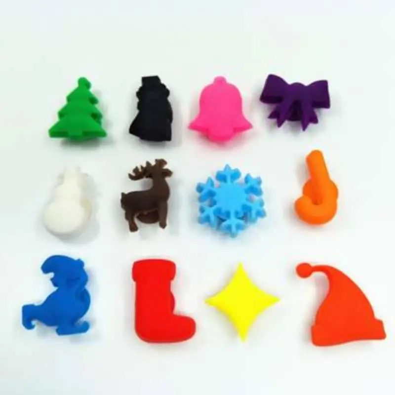 Подвески для бокалов маркеры напитков милые рождественские идентификаторы