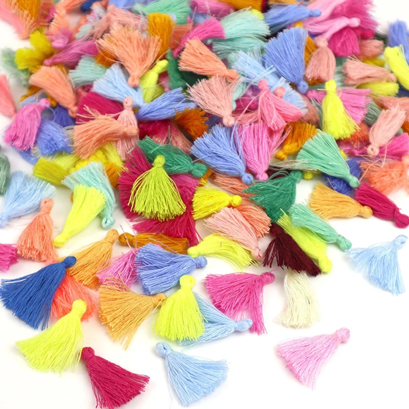 

30/50pcs Mini 3cm Pure Cotton Tassels Fringe Sewing Home Sewing Accessories Tassels DIY Key Curtains For The Room Access Decor