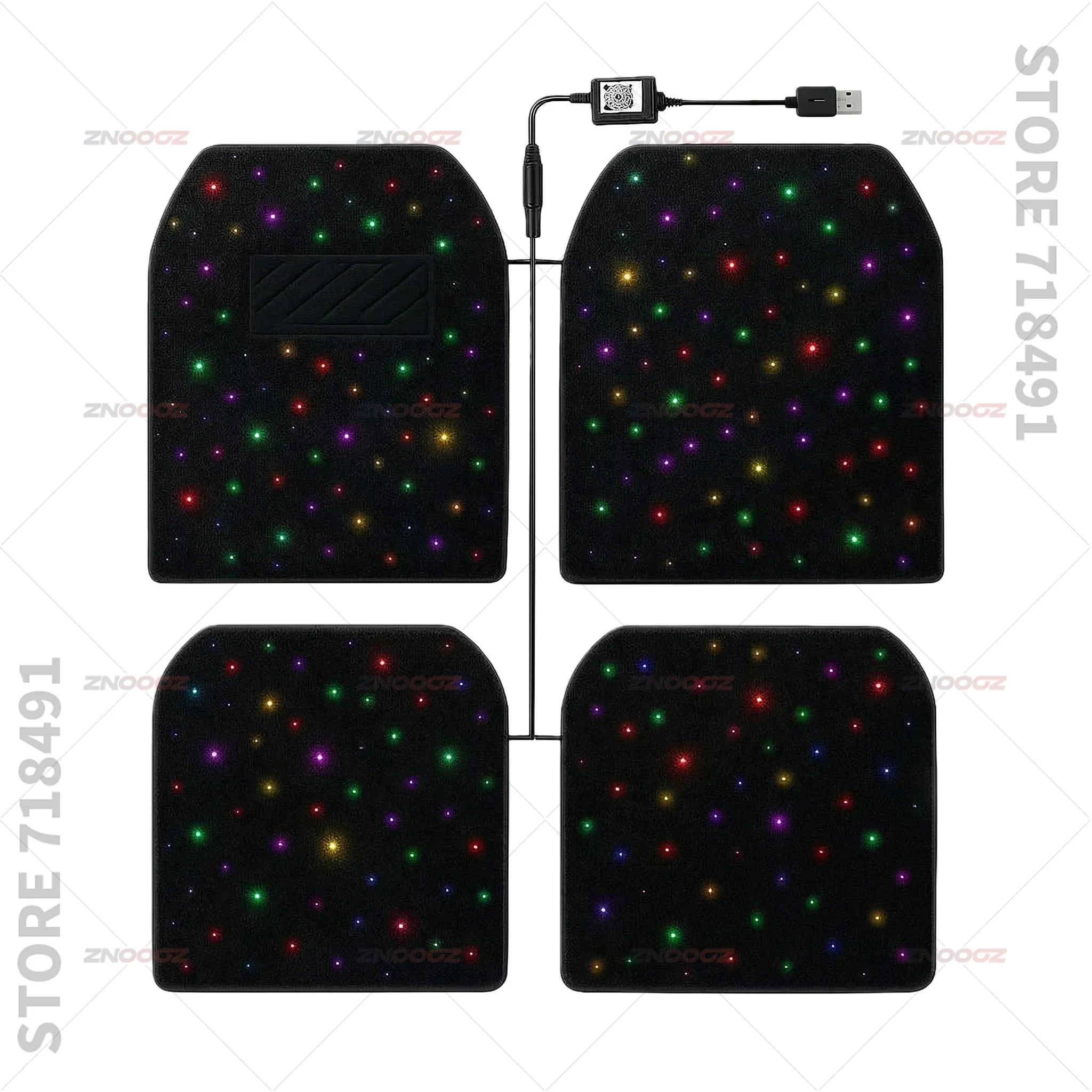 

Для VolkswagenGolf Polo T-Cross Caddy Touran Jetta Vento Talagon Tiguan Touareg USB Автомобильный светодиодный коврик для ног со звездным небом DIY можно разрезать