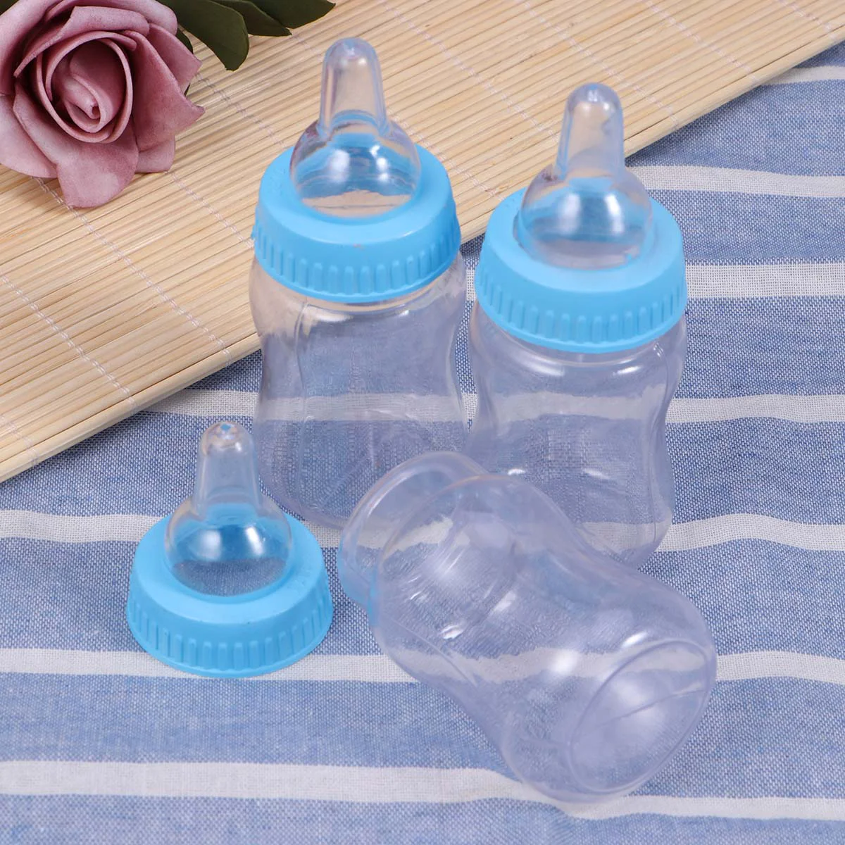 

Bottle Baby Box Candy Shower Gift Mini Bottles Cute Party Blue Fillable Feeding Style Feeder Boy Supplies Favor