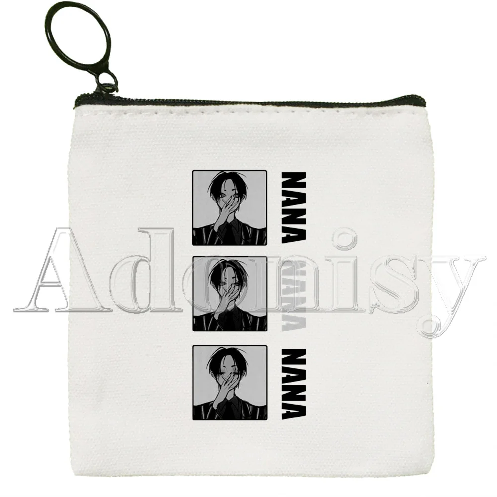 NANA Osaki Manga Anime Japanese The Black Stones Key Coin Purse Wallet for Teenager Cartoon Cute Credit Card Bag