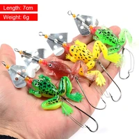 1pc 9cm6g soft fishing lures artificial frog lifelike frog lure with hook soft bait fishing bait saltwater freshwater tackle