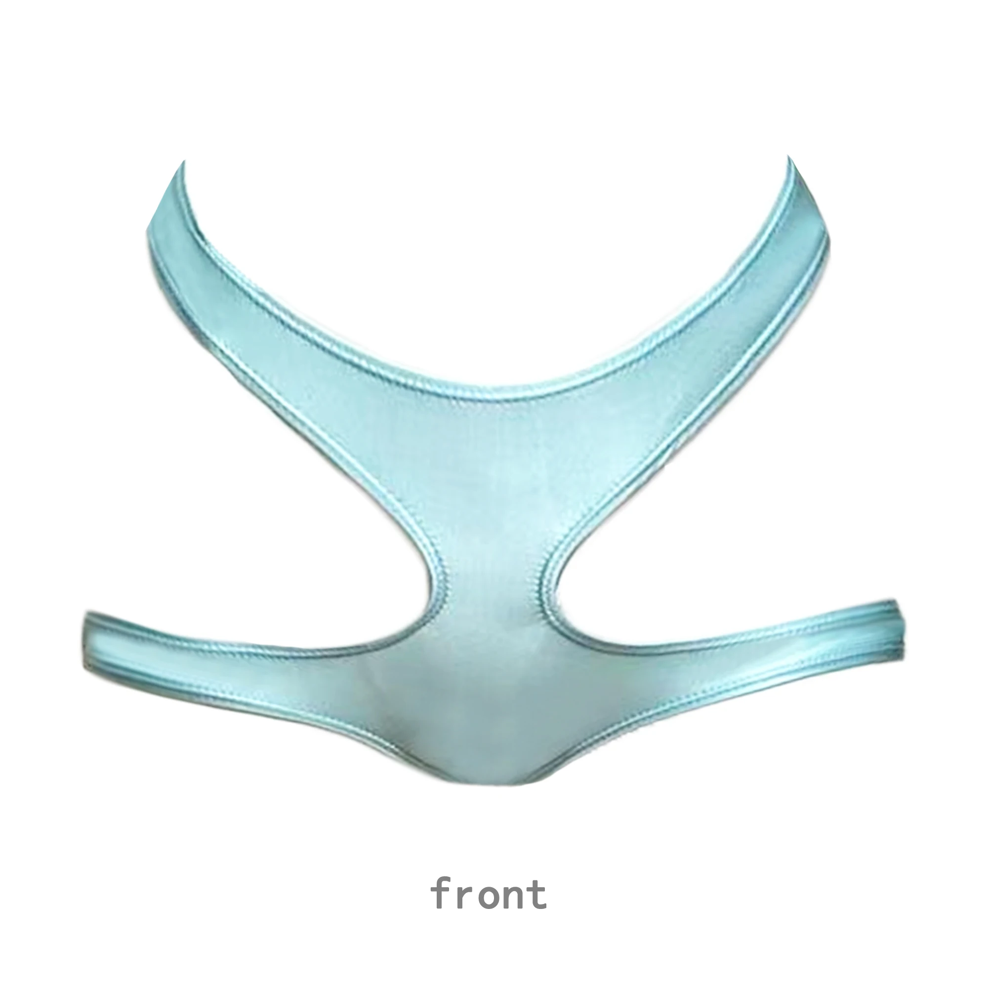 XCKNY oil glossy T-shaped bandage trousers sexy solid glossy pants bikini  high split sexy Leggings Bikini  Sports underwear