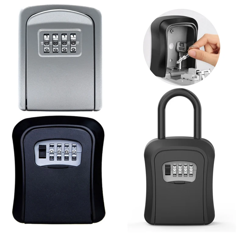 

Security Box For Keys Keys Security Box Miniorganizer Deposit Box Secret Hidden Safe Portable Strong Box Aluminum Alloy Material