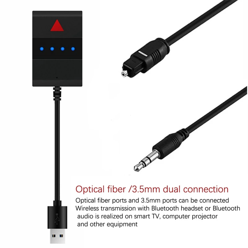 Беспроводной Bluetooth 4 2 A2DP стерео аудио оптический SPDIF TV RCA Aux 3 5 мм Передатчик