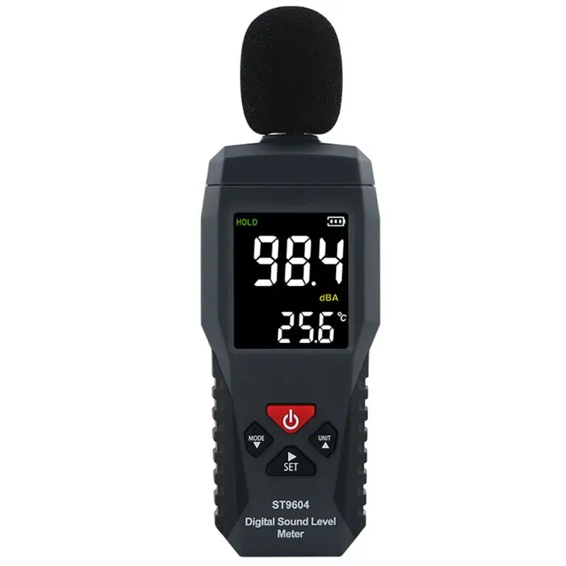 

Цифровой мини-шумомер ST9604, измеритель шума 30-130 дБ с ЖК-дисплеем