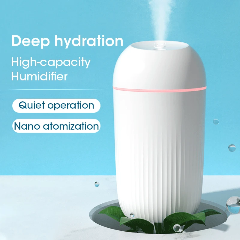 

420ml Car Smart Air Humidifier Aroma Oil Humidificador for Home USB Cool Mist Sprayer with Colorful Soft Night Light Purifier
