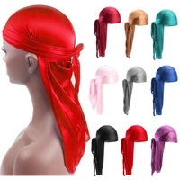 adjustable headwrap pre tied elastic chemo cap silk durag pirate hat bandana turban hijab