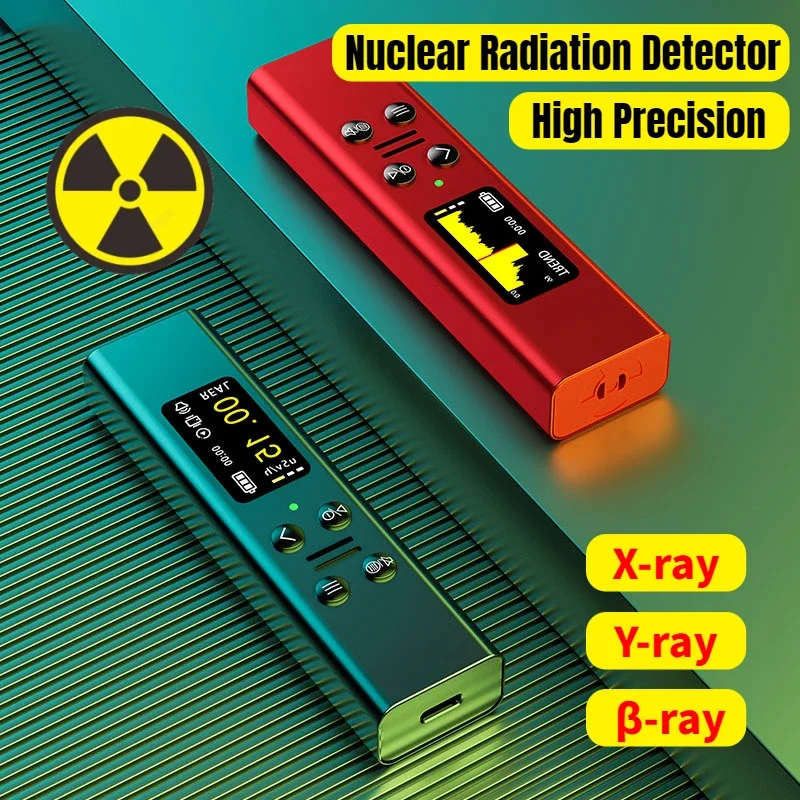 

2023 NEW Geiger counter High Precision Nuclear Radiation Detector X-ray Y-ray Beta Gamma Detector Geiger Counter Dosimeter