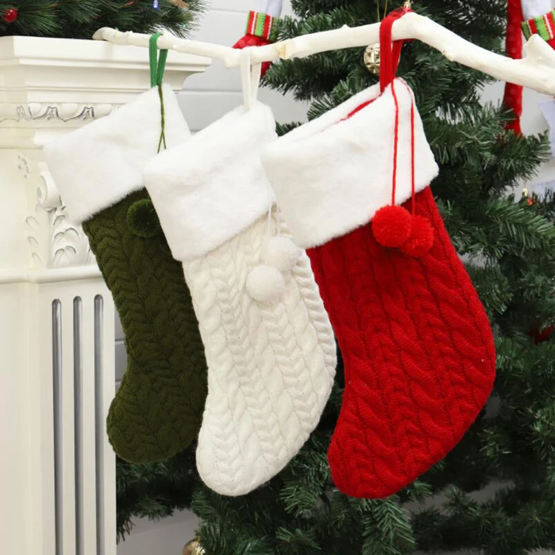 

Рождественский подарок, рождественские чулки, носок, Подарочный мешок для конфет с Санта-Клаусом, подвесное украшение для рождественской елки, рождественские чулки