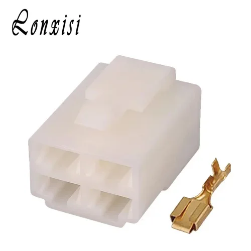 1/5/10/20/50 комплектов, 4-контактный 6,3 мм, совершенно новый электрический разъем из АБС-пластика, мужской и женский автомобильный разъем, вилка проводки DJ7041-6.3-11/21