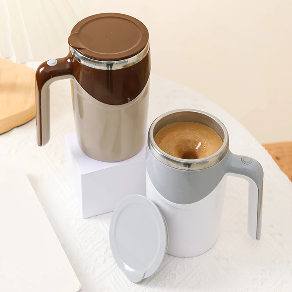 

380 мл самоперемешивающаяся чашка из нержавеющей стали электрическая автоматическая вращающаяся чашка устойчивая к высоким температурам б...