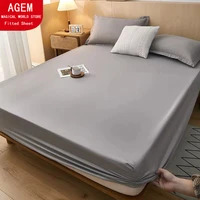 home textiles 1pcs 100 cotton printed fitted sheet mattress cover double four corners with elastic band adult kids bed linen