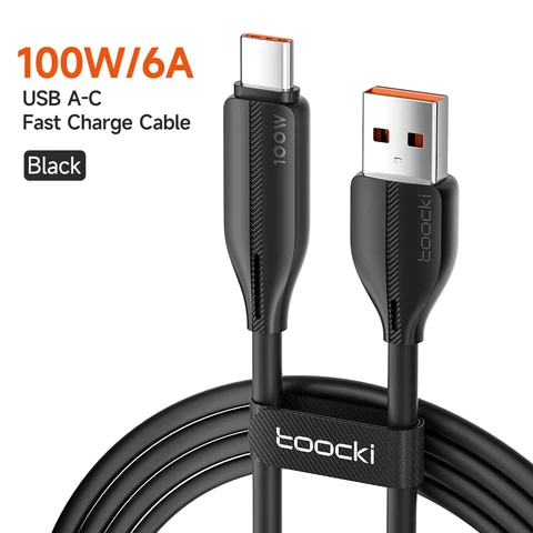 USB-кабель Toocki, 100 Вт, 6 А, для быстрой зарядки