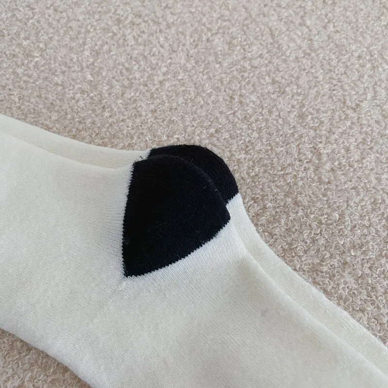 Fashion New Fluffy Thermal Sleeping Socks Women Winter Warm Breathable Cotton Striped Letters White Padded Thick Socks Set