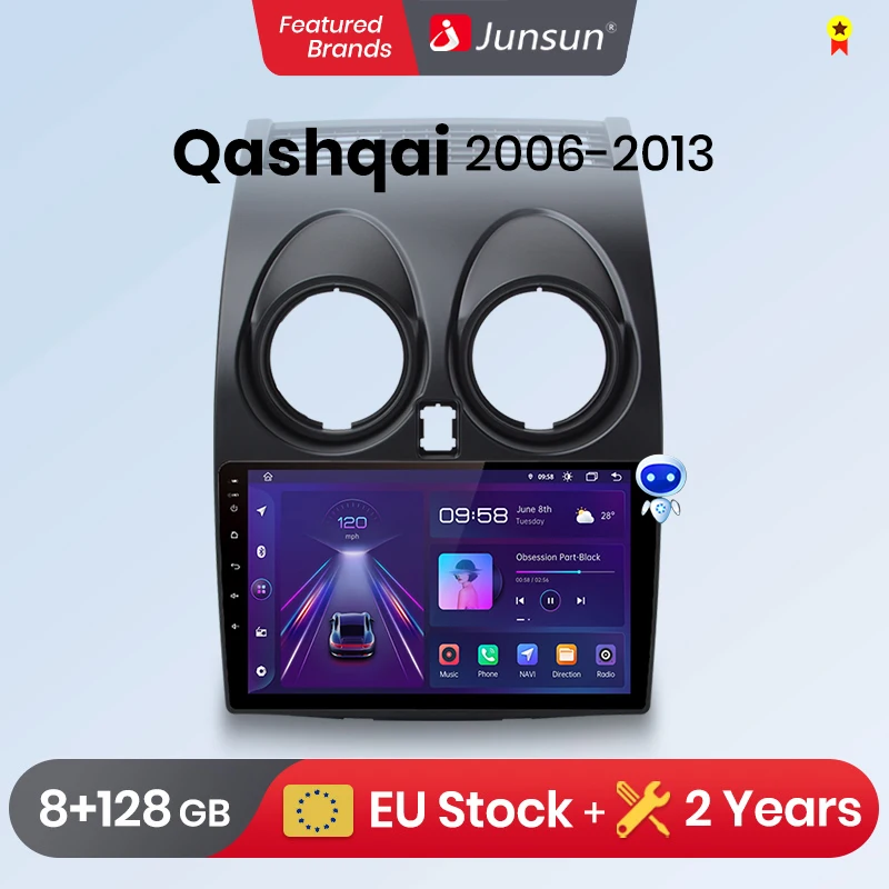 Автомобильная Мультимедийная система Junsun V1pro автомагнитола 2 din на Android для Nissan