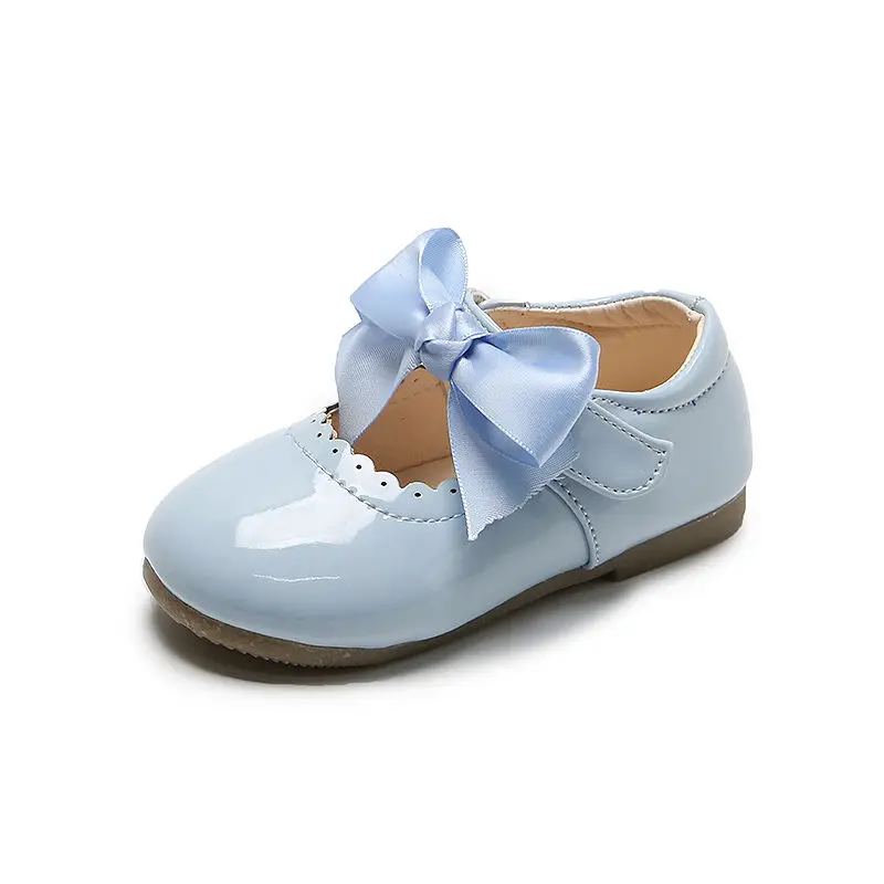 Zapatos de charol para niñas y bebés, Zapatos de vestir con lazo...
