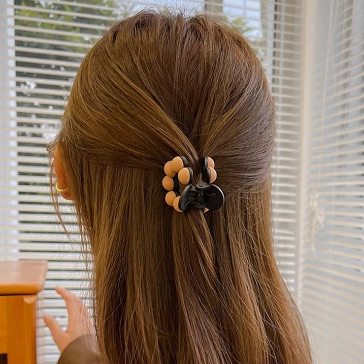 

Женская акриловая Заколка для волос, с большим жемчугом