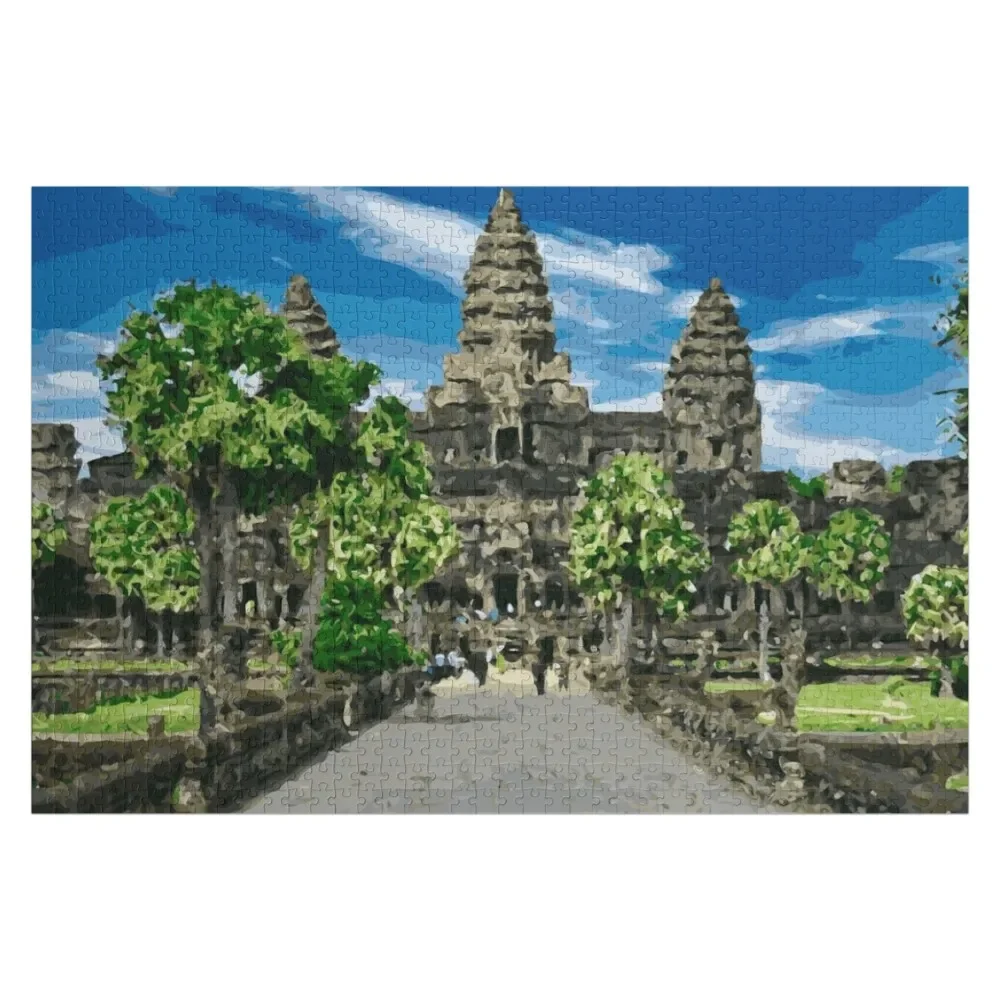 CAMBODIA Siem Reap Ankor Wat Front Jigsaw Puzzle Детские игрушки Рождественские Customs с фотопазлом