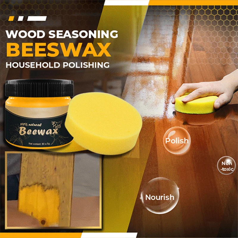 

Воск пчелиный для полировки мебели, натуральный пчелиный воск для приправы, деревянного пола, уборки, обслуживания, полировки, осветления