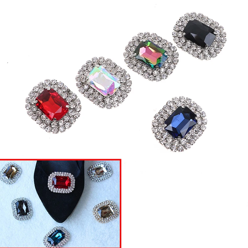 

1Pc Women Shoes Clips DIY Shoe Charms Jewelry Bowknot Shoes Decorative Accessories Rhinestones Crystal Decorations