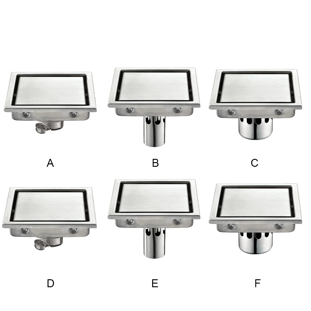 

Stainless Steel Floor Drain Filter Hair Catcher Drainer Tube Sink Accessory for Home Kitchen Shower Room Type 6