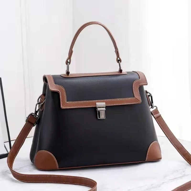 

PU leather women's handbag fashion handbag simple diagonal large bag