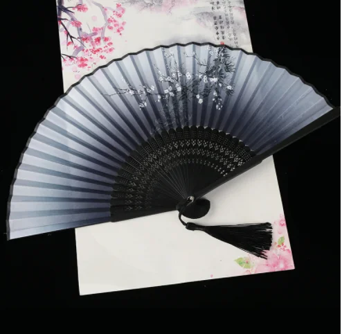 

Винтажный складной веер женский японский