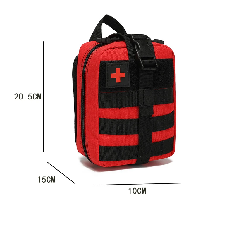 Медицинский набор выживания для первой помощи в сумке для аксессуаров на талии Molle Gear для экстренных случаев на открытом воздухе, охоты и кемпинга с функцией SOS.