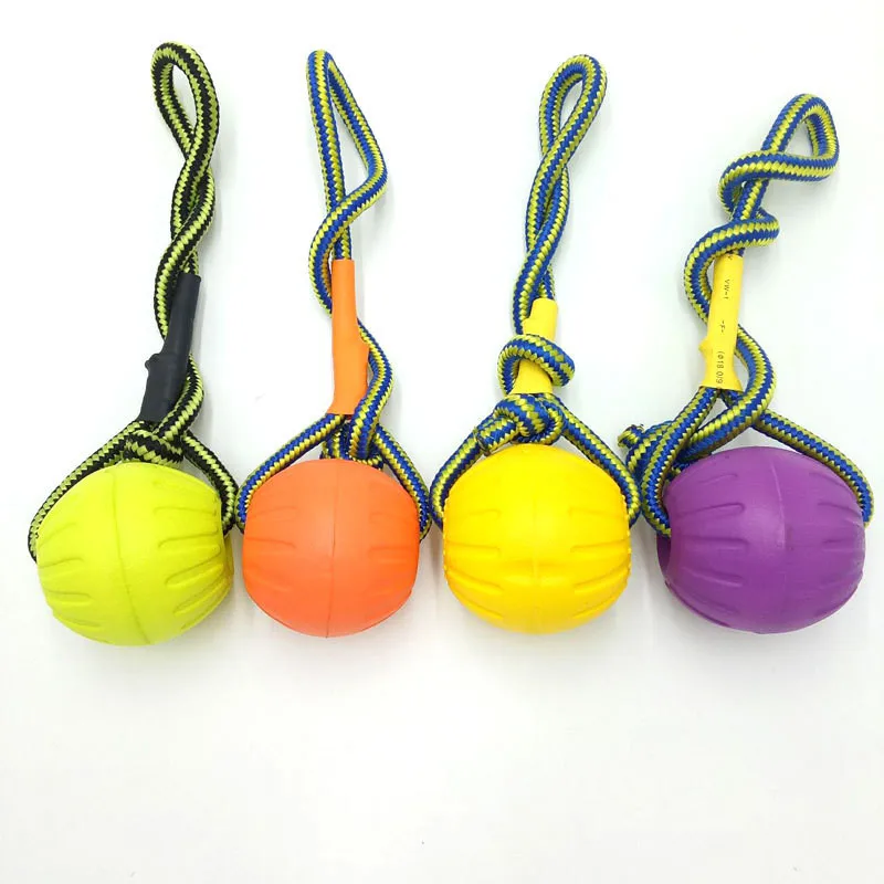 

EVA Floating Pet Dog Training Ball Puppy Bite Resistant Ball with Rope Pet Training Ball Chew Toys for Pet Supplies