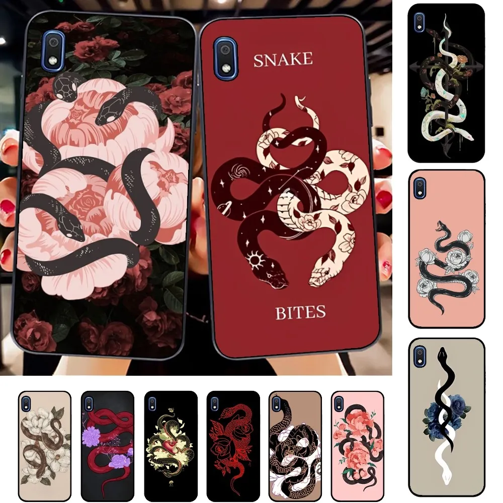 

Beautiful Floral Snake Phone Case For Samsung A 10 11 12 13 20 21 22 30 31 32 40 51 52 53 70 71 72 73 91 13 shell
