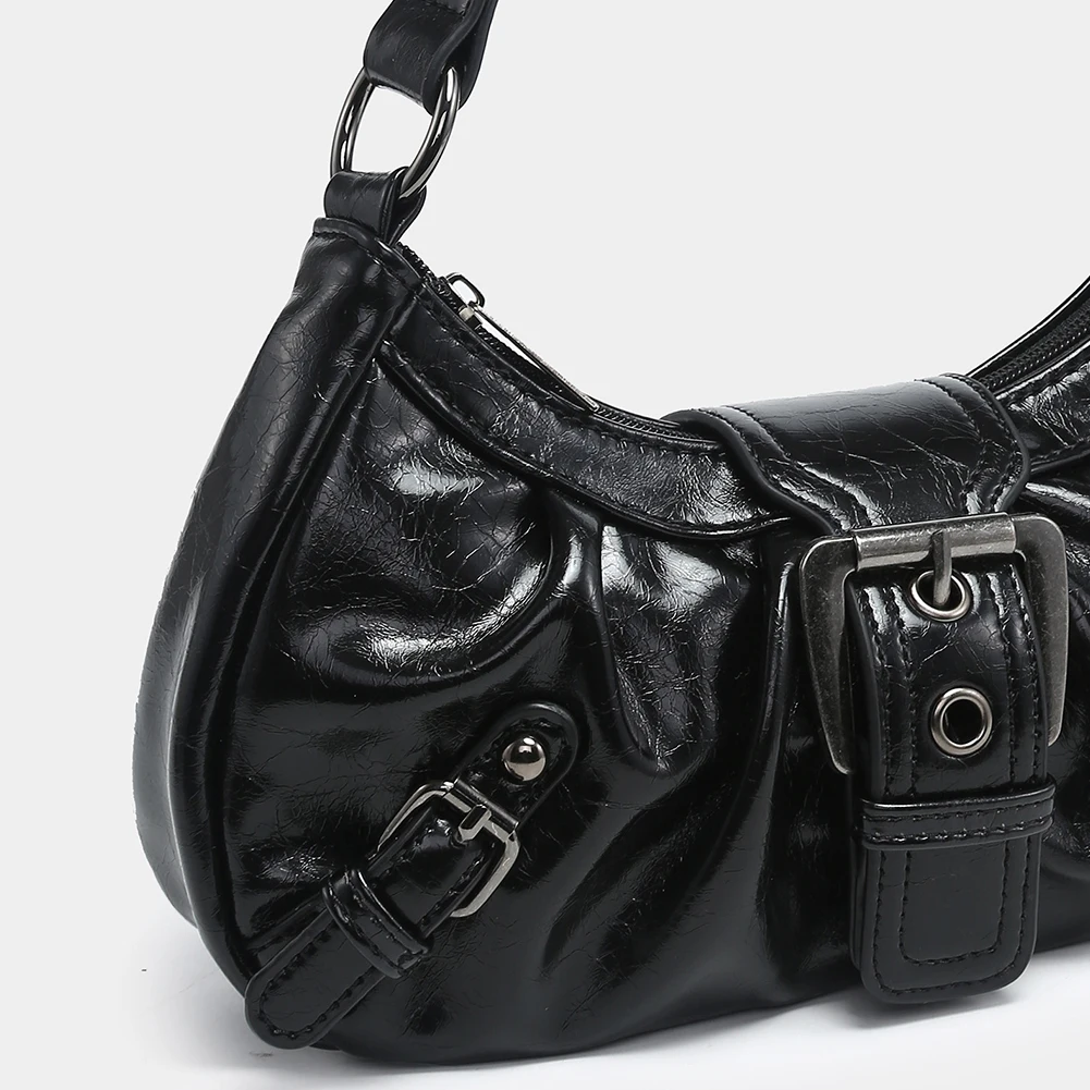 Женская сумка-хобо из ПУ кожи с магнитной застежкой