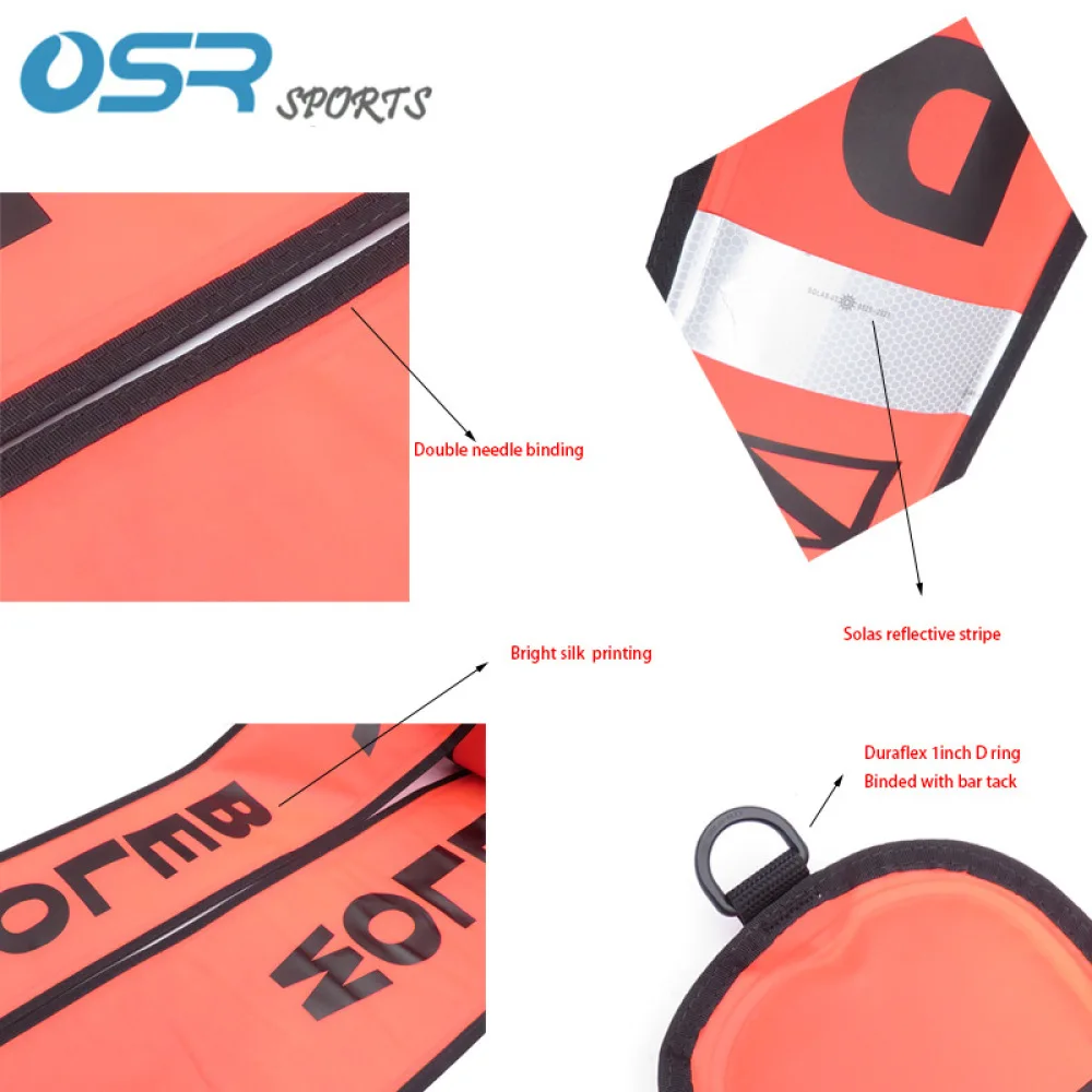 Фото Osr Sports 3 в 1: комплект для подводного плавания, включающий сигнальный буй SMB, сигнальную трубку и катушку, аксессуары для свободных подводных путешествий. №1