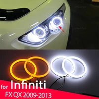 White Yellow Cotton Smd LED Headlight Angel Eyes Bulb Halo Ring Lamp for Infiniti FX QX70 FX35 FX37 FX50 2009-2013  Accessories