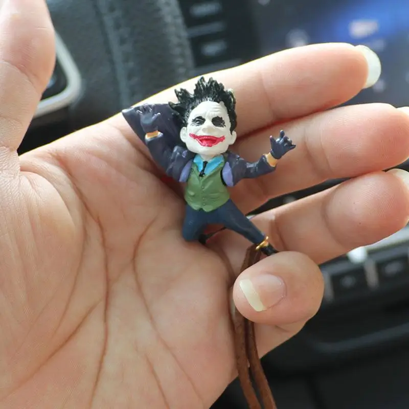 

Anime Figures The Joker Hanging Decoration Car Interior Pendant Acrobatic Clown Ornaments Auto Rearview Mirror Accessories Gifts