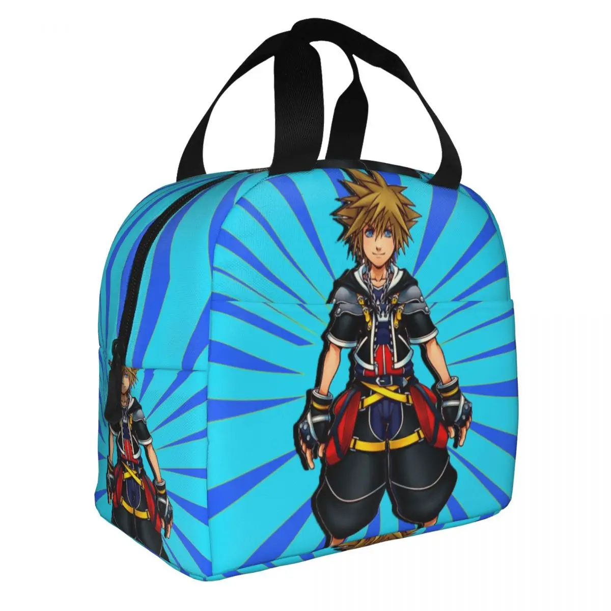 Kingdom Hearts Lunch Bento Bags Portable Aluminum Foil thickened Thermal Cloth Lunch Bag for Women Men Boy